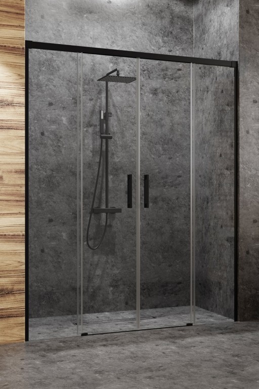 Usa de nisa dublu culisanta Radaway Idea Black DWD 170cm  profil negru