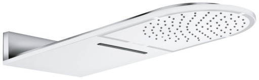 Palarie de dus Kludi A-QA Rain slim cu 2 jeturi  montare pe perete  alb
