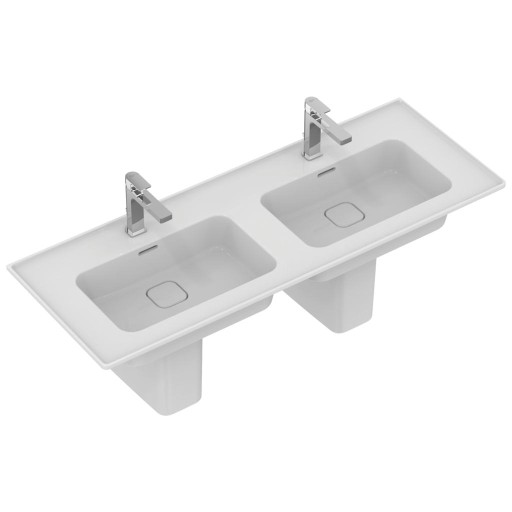Lavoar dublu Ideal Standard Strada II 124cm  montare pe mobilier sau cu semipicior