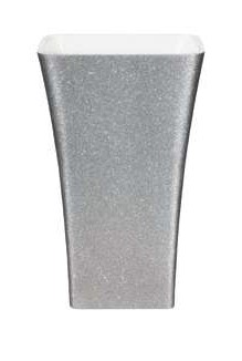 Lavoar free-standing Besco Assos Glam 40x50x85cm  compozit mineral  Silver