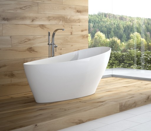 Cada freestanding Besco Keya 165x70cm alba