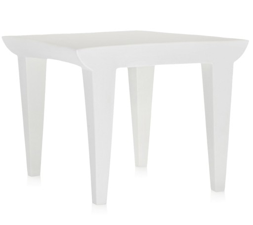 Masuta Kartell Bubble  design Philippe Starck 51.5x51.5cm  hx41.5cm  alb zinc