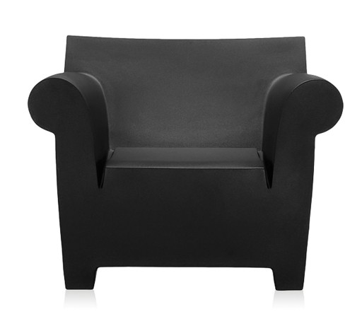 Fotoliu Kartell Bubble  design Philippe Starck  negru