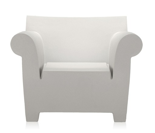 Fotoliu Kartell Bubble  design Philippe Starck  alb zinc