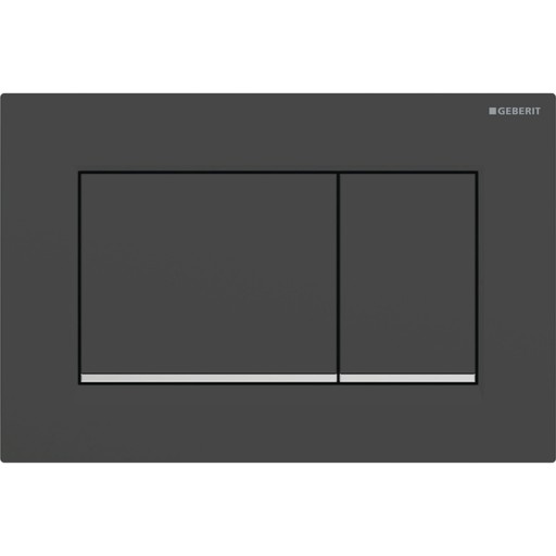 Clapeta actionare Geberit Sigma30 New EasytoClean negru mat lacuit  detalii crom lucios