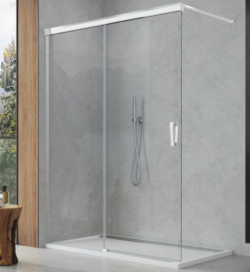 Cabina de dus Walk-in culisanta Sanswiss Cadura 150cm stanga  sticla securizata 6mm