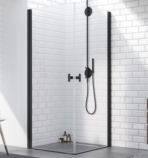 Usa batanta cabina Radaway Nes Black KDD I 100cm  orientare stanga