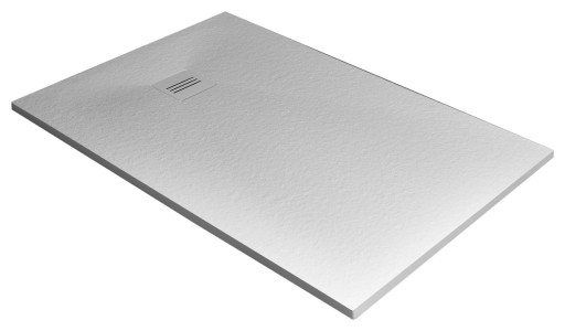Cadita dus dreptunghiulara slim Radaway Kyntos F 210x100x3cm  marmura  alb