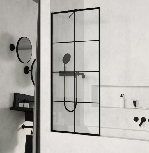 Paravan cada Radaway Modo Black Factory PNJ  un element fix  70cm