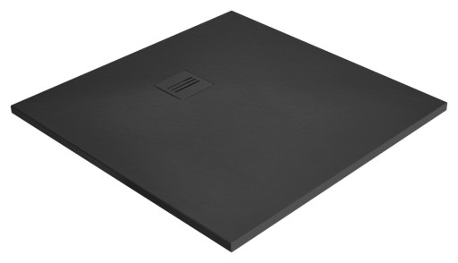 Cadita dus patrata slim Radaway Kyntos C 100x100x3cm  marmura  antracit