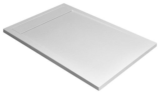 Cadita dus dreptunghiulara slim Radaway Teos F 100x90x4cm  marmura  alb