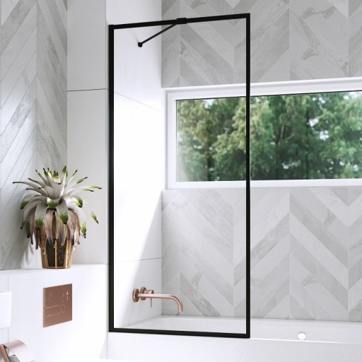 Paravan cada Radaway Modo Black Frame PNJ  un element fix  80cm