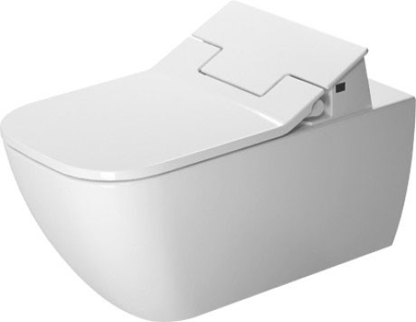 Vas WC suspendat Duravit Happy D.2 62cm pentru capac cu functie de bideu SensoWash  finisaj WonderGliss