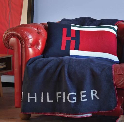 Pled Tommy Hilfiger Grant Deco 150x200cm  Albastru Navy