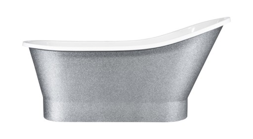Cada freestanding Besco Gloria Glam 160x68cm  Silver