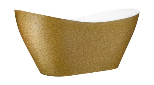 Cada freestanding Besco Viya Glam 160x70cm  auriu