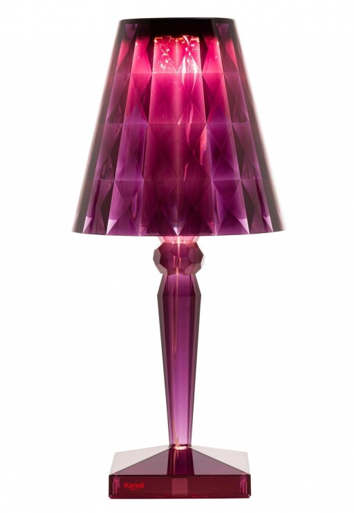 Veioza Kartell Big Battery design Ferruccio Laviani  LED 3W  h37.3cm  violet pruna transparent