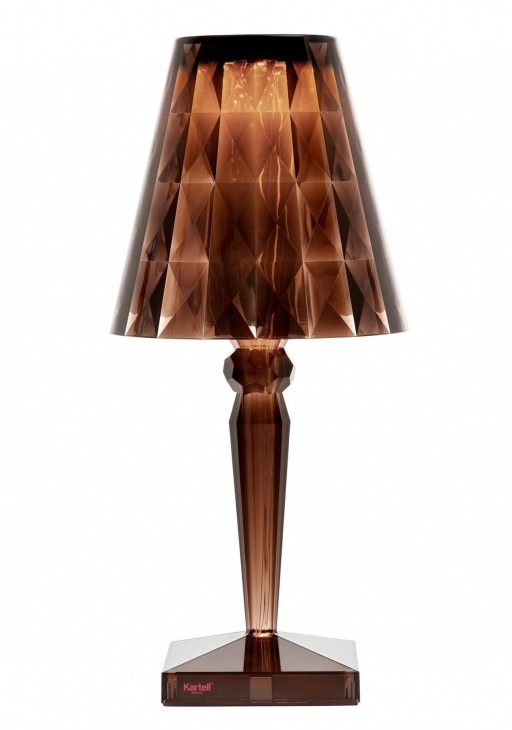 Veioza Kartell Big Battery design Ferruccio Laviani  LED 3W  h37.3cm  maro cola transparent