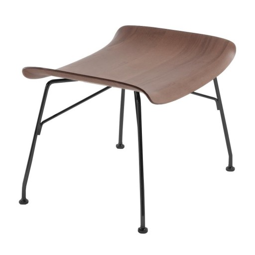 Taburet Kartell Smart Wood S/Wood design Philippe Stark  Basic Veneer  Dark wood  picioare negre