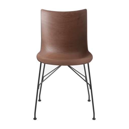 Scaun Kartell Smart Wood P/Wood design Philippe Stark  Basic Veneer  Dark wood  picioare negre