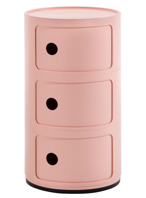 Comoda modulara Kartell Componibili Bio 3 design Anna Castelli Ferrieri  roz