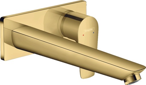 Baterie lavoar Hansgrohe Talis E cu pipa 225 mm  montaj incastrat  necesita corp ingropat  gold optic lustruit