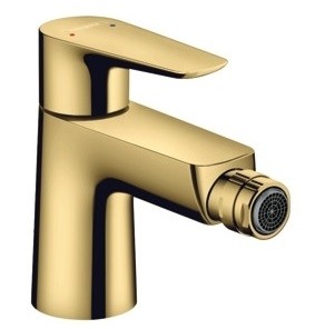 Baterie bideu Hansgrohe Talis E cu ventil pop-up  gold optic lustruit