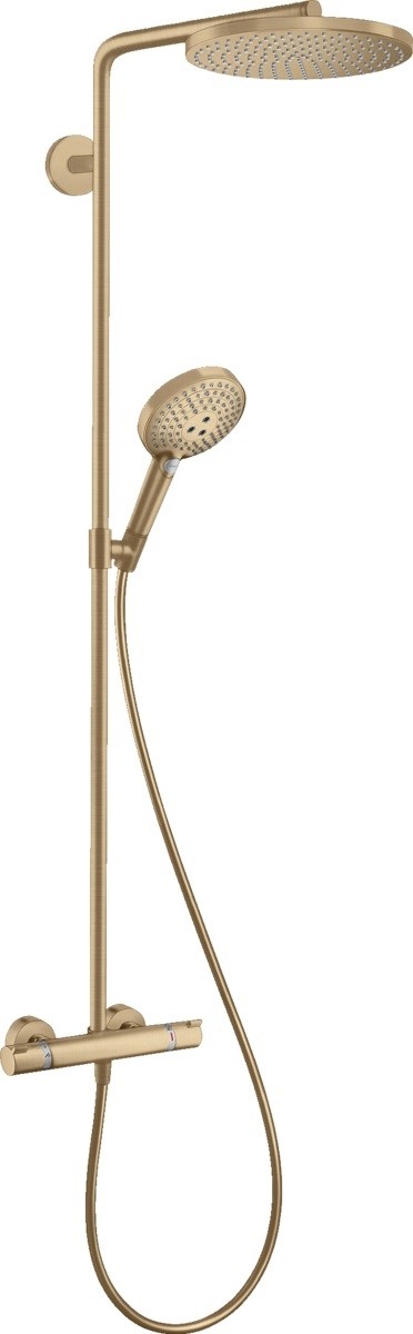 Coloana de dus Hansgrohe Raindance Select S 240 PowderRain 1jet cu baterie termostatata  bronz periat