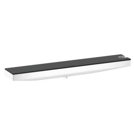Accesoriu FixFit Combo Hansgrohe Rainfinity 500 cu agatatoare si raft sticla grafit  orientare dreapta  alb mat