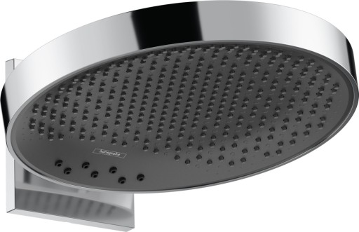 Palarie de dus Hansgrohe Rainfinity 360  3 tipuri de jet  cu placa de conectare la perete  crom