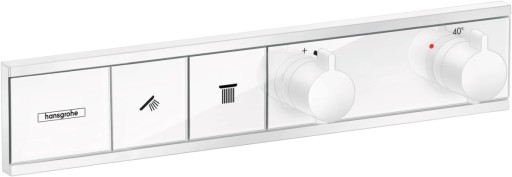 Baterie cada - dus termostatata Hansgrohe RainSelect cu montaj incastrat  necesita corp ingropat  alb mat