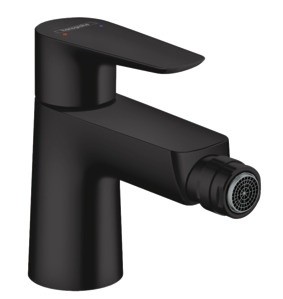 Baterie bideu Hansgrohe Talis E cu ventil pop-up  negru mat
