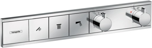 Baterie cada - dus termostatata Hansgrohe RainSelect cu 3 functii  montaj incastrat  necesita corp ingropat  crom