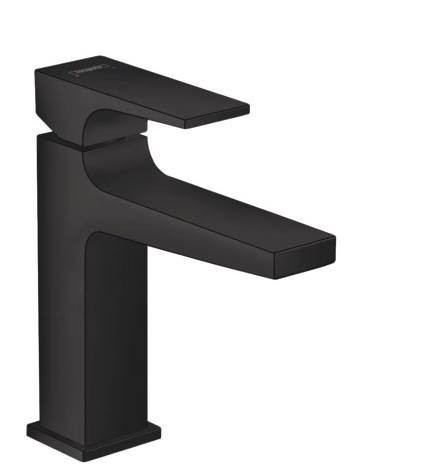 Baterie lavoar Hansgrohe Metropol 110  ventil push-open  negru mat
