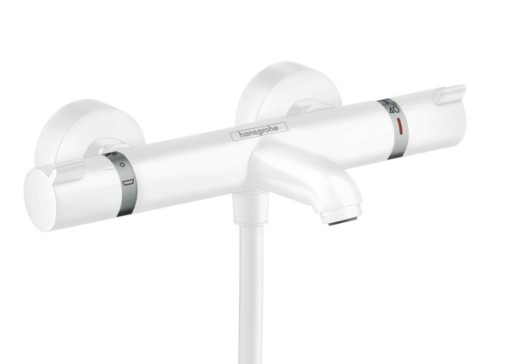 Baterie cada termostatata Hansgrohe Ecostat Comfort  alb mat