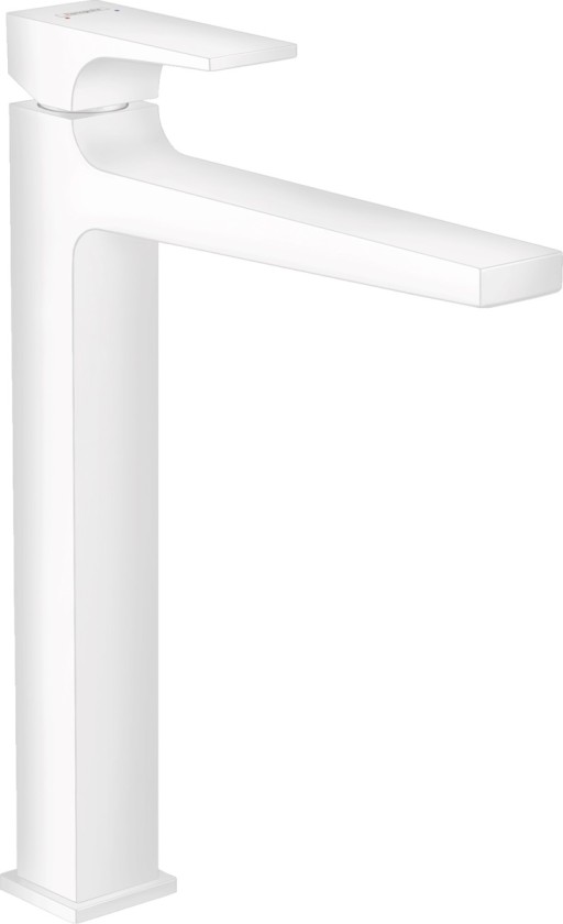 Baterie lavoar Hansgrohe Metropol 260  ventil push-open  pentru lavoar tip bol  alb mat