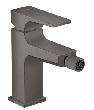 Baterie bideu Hansgrohe Metropol cu ventil push-open  negru periat