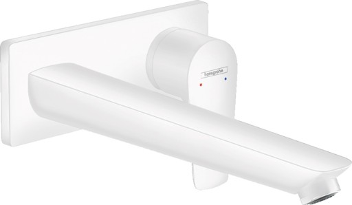 Baterie lavoar Hansgrohe Talis E cu pipa 225 mm  montaj incastrat  necesita corp ingropat  alb mat