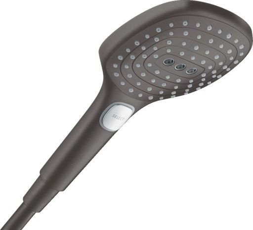 Para de dus Hansgrohe Raindance Select E 120 cu 3 jeturi  negru periat
