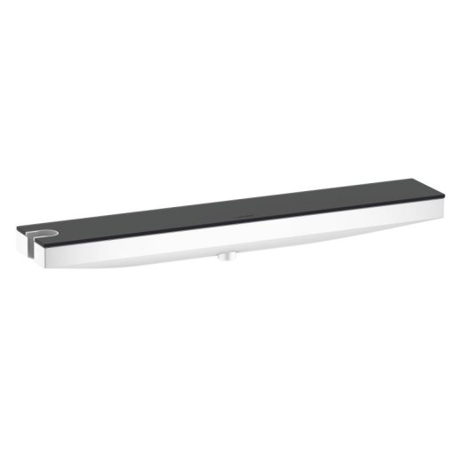 Accesoriu FixFit Combo Hansgrohe Rainfinity 500 cu agatatoare si raft sticla grafit  orientare stanga  alb mat