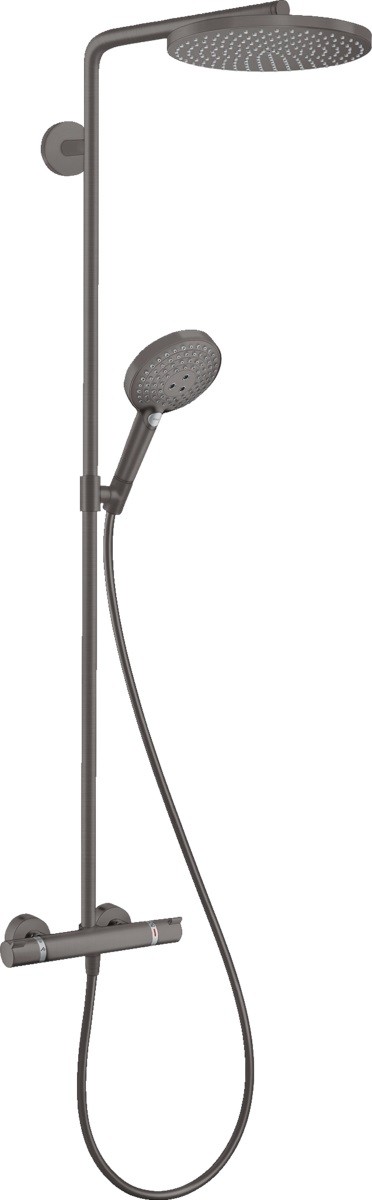 Coloana de dus Hansgrohe Raindance Select S 240 PowderRain 1jet cu baterie termostatata  negru periat