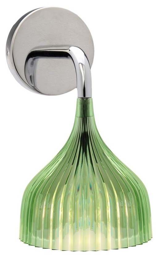Aplica de perete Kartell E design Ferruccio Laviani  max 28W E14  d 13.5cm  verde transparent