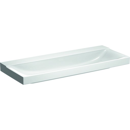 Lavoar Geberit Xeno2 120x48cm  fara orificiu baterie  fara preaplin  montare pe mobilier  KeraTect alb