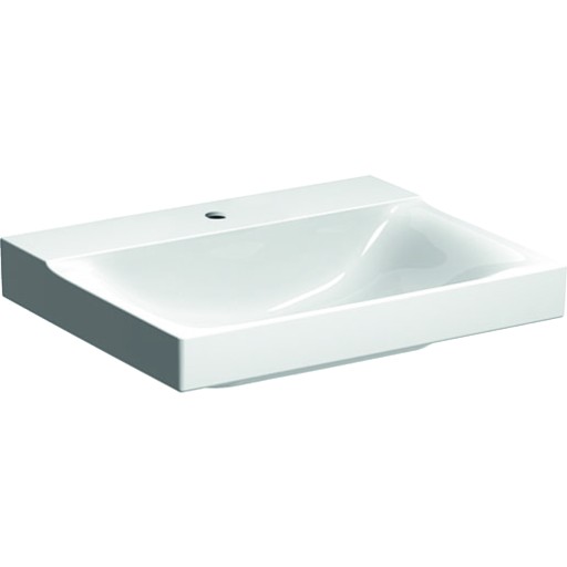 Lavoar Geberit Xeno2 60x48cm  fara preaplin  montare pe mobilier  KeraTect alb