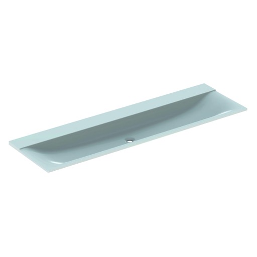 Lavoar Geberit Xeno2 160x48cm  fara orificiu baterie  fara preaplin  montare pe mobilier  alb alpin