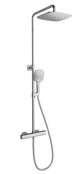 Coloana de dus Ravak Concept 10° cu baterie termostatata  palarie dus 25x25cm  para si furtun de dus