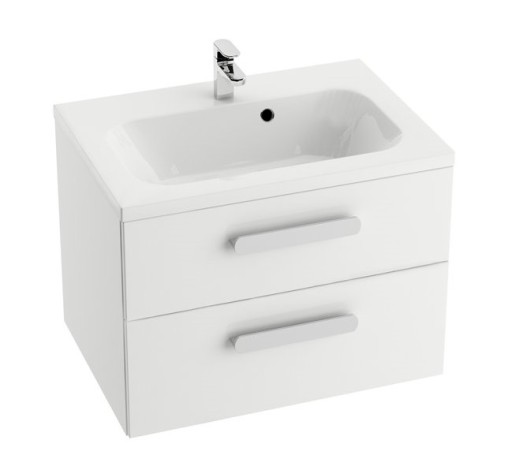 Dulap baza pentru lavoar Ravak Concept Chrome II SD800 cu doua sertare  80x49x50cm  alb