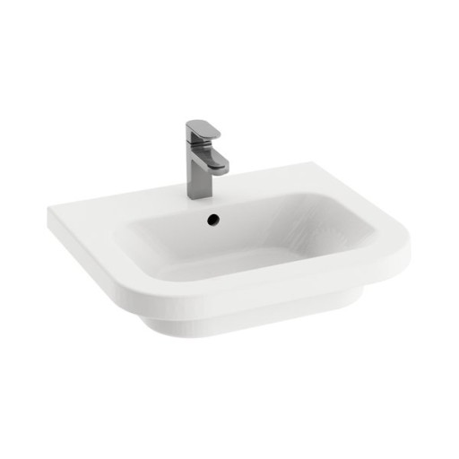 Lavoar ceramic Ravak Concept Chrome 55x47cm  montare pe mobilier  alb
