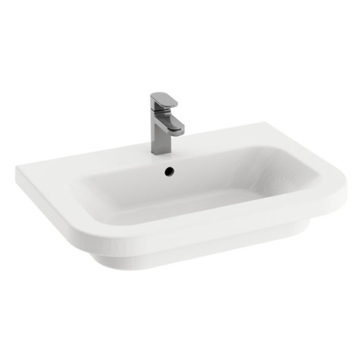 Lavoar ceramic Ravak Concept Chrome 65x47cm  montare pe mobilier  alb