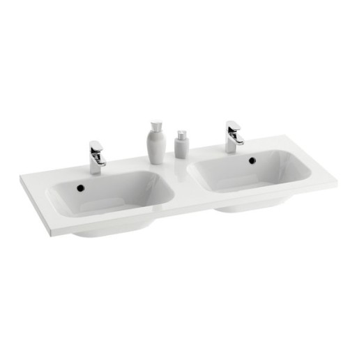 Lavoar dublu Ravak Concept Chrome 120x49cm  montare pe mobilier  alb